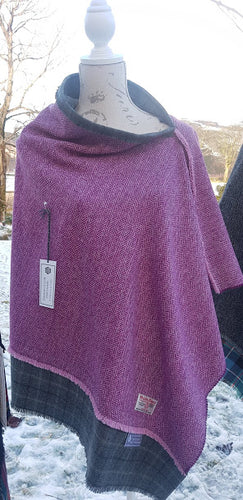 Cashmere and Harris Tweed Poncho